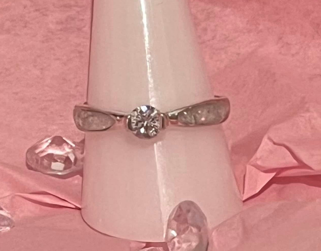 Stunning Solitaire Ring With Shoulder Channels