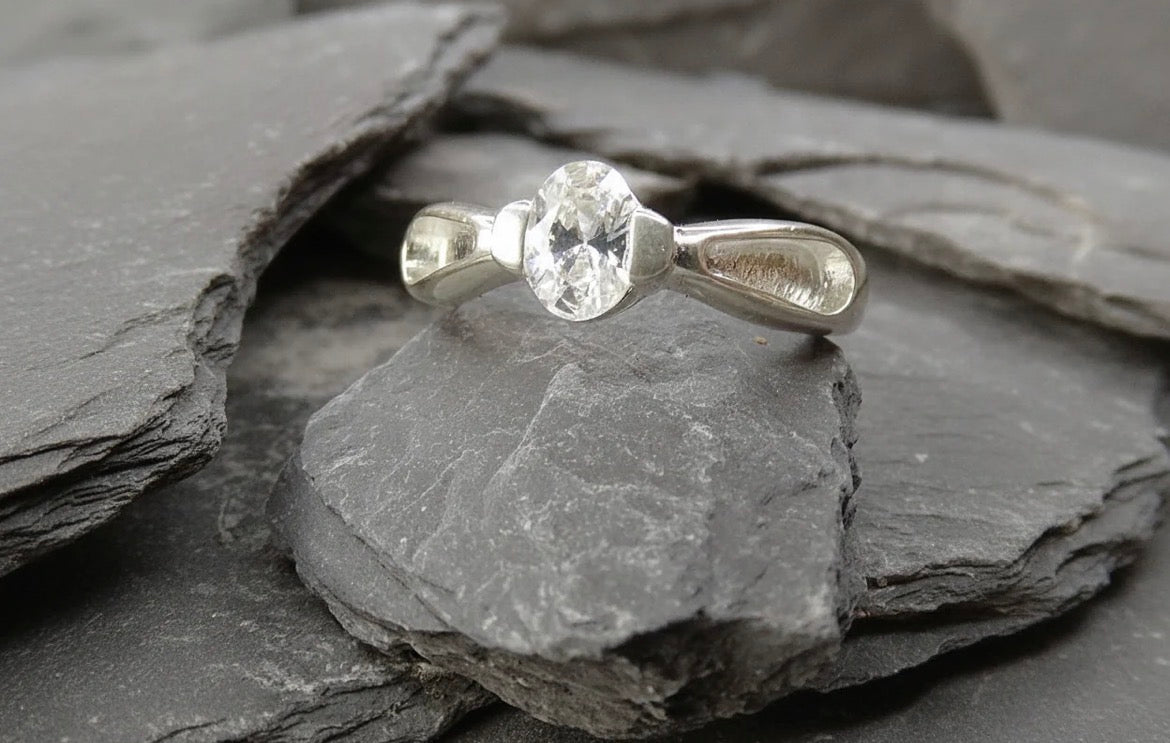 Stunning Solitaire Ring With Shoulder Channels