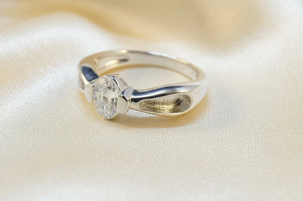 Stunning Solitaire Ring With Shoulder Channels