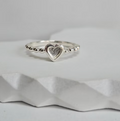 Bobble heart ring