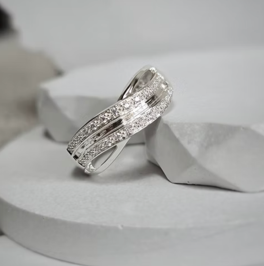 3 band cz Ring