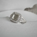 square cushion cz ring