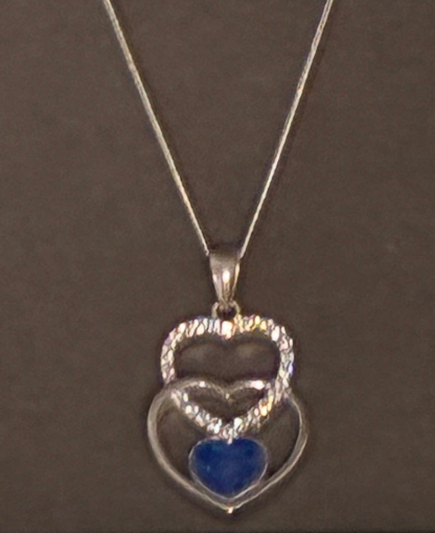 Double heart necklace