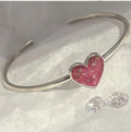 solid heart bangle