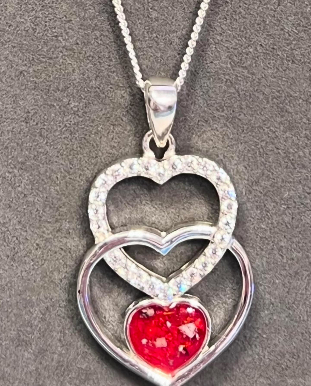 Double heart necklace