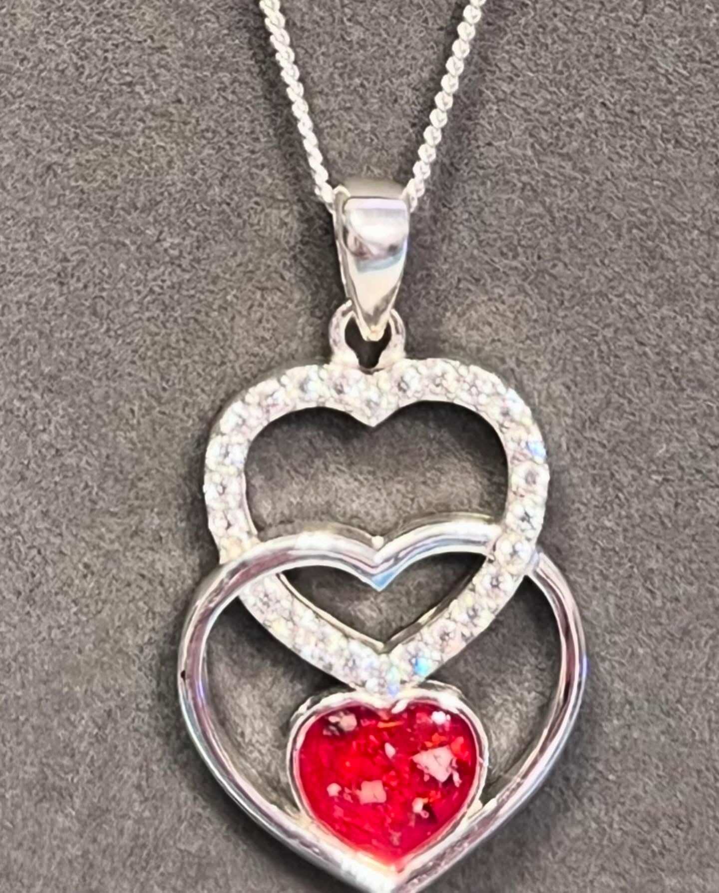 Double heart necklace