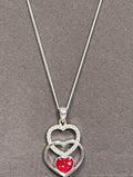 Double heart necklace
