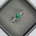 Circle with CZ band Ring